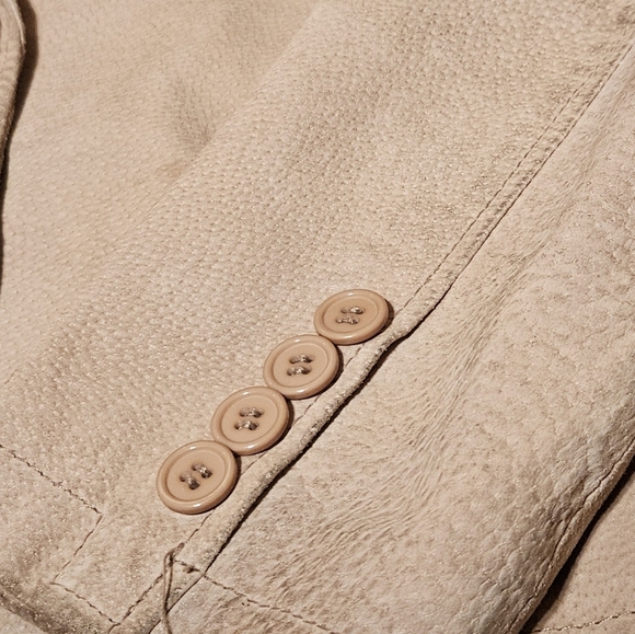 Y2K | Outer Edge | 2X | Suede | Beige | Tan | Jacket | Blazer | Womens | Vintage - Picture 5 of 10